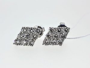 Auskarai Nr.108 (is aukso, inkrustuoti briliantais)