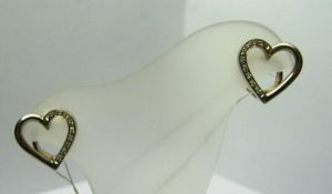 Auskarai Nr.11 (sirdeles formos, is geltono,raudono arba balto aukso)