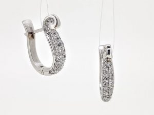 Auskarai Nr.126 (is balto arba kitos spalvos aukso, su briliantais)