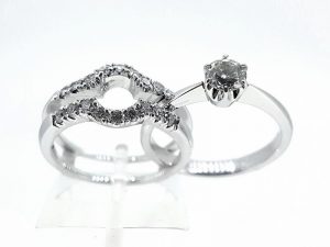 Ziedas Nr.159 (dvieju daliu, is aukso, su briliantais)