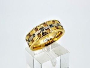 Ziedas Nr.187 (su zaliais briliantais, is aukso)