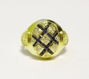 Ziedas Nr.40 (is geltono, raudono arba balto aukso, su brangakmeniais)