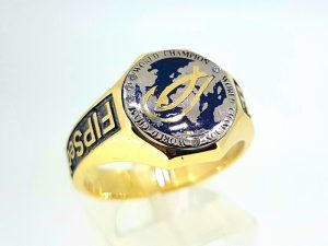 Vyriskas ziedas Nr.53 (is aukso, puostas emale ir briliantais)