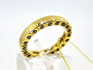 Vyriskas ziedas Nr.55 (su juodais briliantais, is aukso)