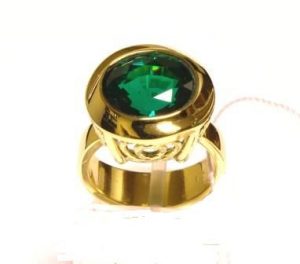 Ziedas Nr.71 (is geltono aukso, su Sworovskio kristalu)