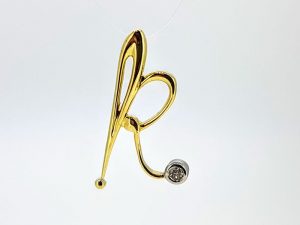 Pakabukas Nr.78 ( raidele is aukso, su briliantu)