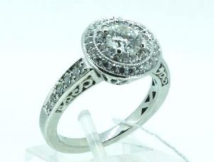 Ziedas Nr.88 (is platinos arba balto aukso, su briliantais)