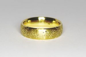 Vestuviniai ziedai Nr.100 (klasikiniai, rankomis israizomu piesiniu)