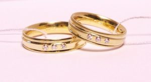 Vestuviniai ziedai Nr.139(klasikiniai, is geltono,raudono arba balto aukso)