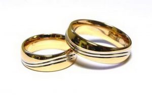 Vestuviniai ziedai Nr.160 (platus, is raudono arba geltono aukso)