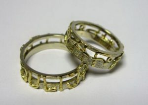 Vestuviniai ziedai Nr.1 (is balto ir geltono aukso)