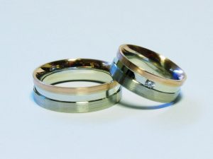 Vestuviniai ziedai Nr.229 (is triju spalvu aukso)
