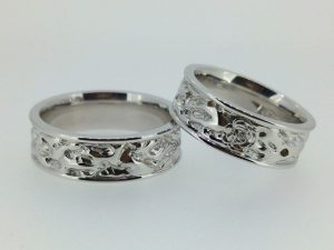 Vestuviniai ziedai Nr.235 (is platinos arba balto aukso)