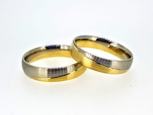 Vestuviniai ziedai Nr.292 (matinti, is dvieju spalvu aukso)