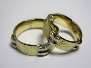 Vestuviniai ziedai Nr.4 ( is geltono ir balto aukso)