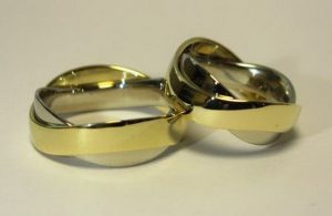 Vestuviniai ziedai Nr.65 (is balto ir geltono arba balto ir raudono aukso)