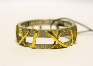 Vestuviniai ziedai Nr.87 (is platinos ir geltono aukso)